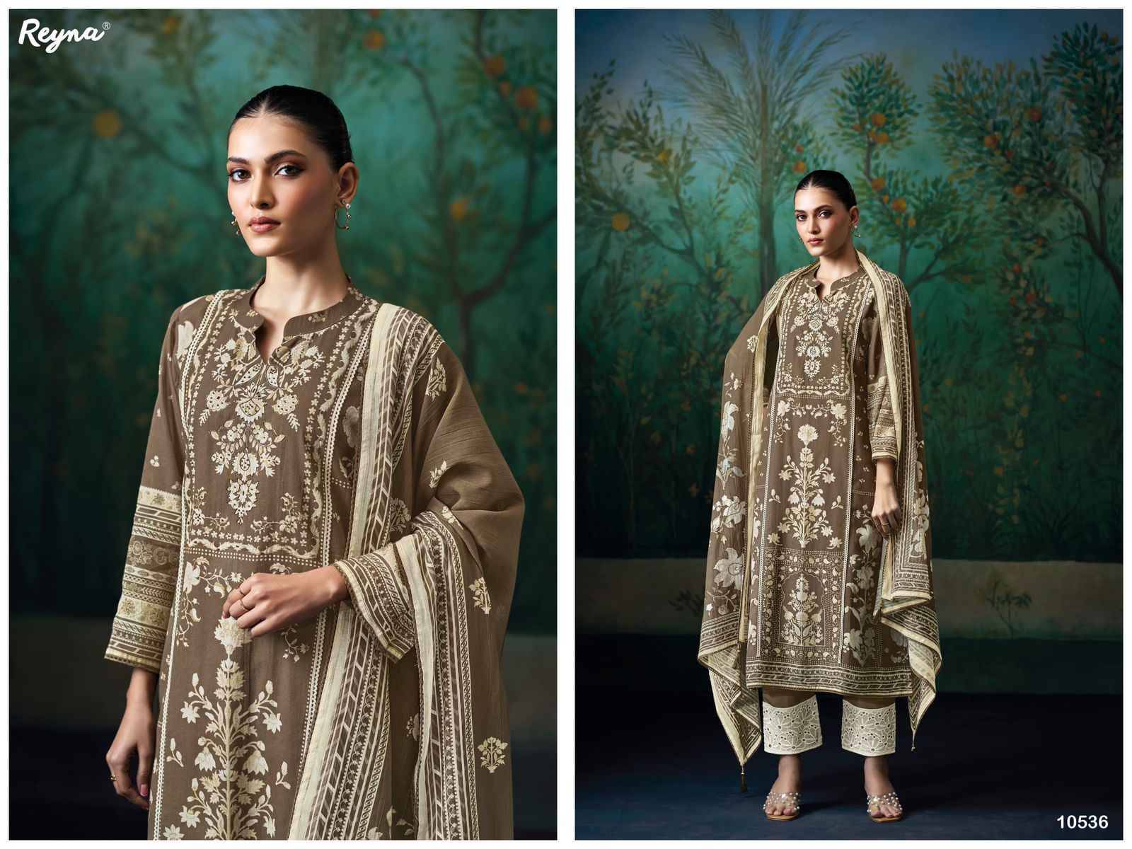 IZHAI By Reyna Beautiful Festive Suits Stylish Colorful Fancy Casual Wear & Ethnic Wear PURE MUL CHANDERI Dresses At Wholesale Price